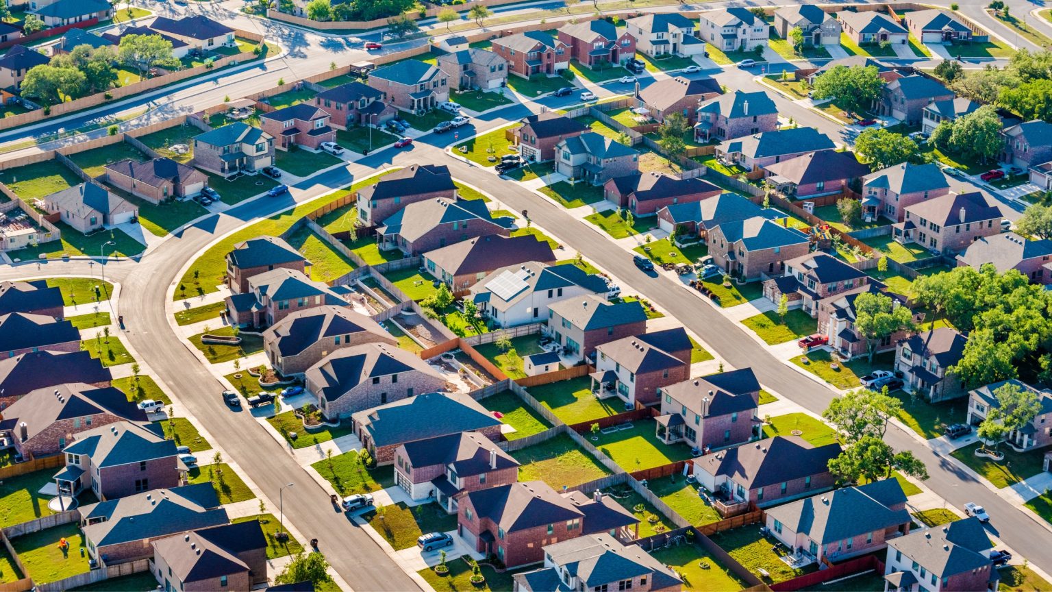Neighborhood of houses for homebuyers.